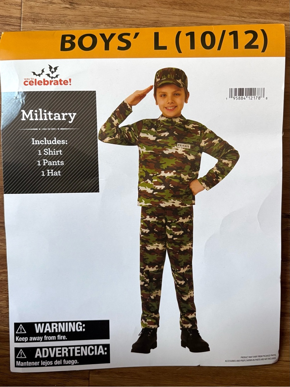 Boys' Military Camo Costume - Green